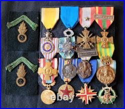 Lot Médailles Croix 1939 1945 Indochine 2e REI Légion WW2 Medals Foreign Legion