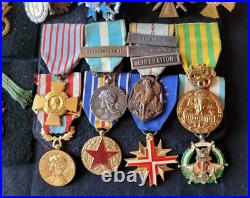 Lot Médailles Croix 1939 1945 Indochine 2e REI Légion WW2 Medals Foreign Legion