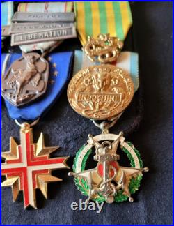 Lot Médailles Croix 1939 1945 Indochine 2e REI Légion WW2 Medals Foreign Legion