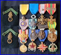 Lot Médailles Croix 1939 1945 Indochine 2e REI Légion WW2 Medals Foreign Legion