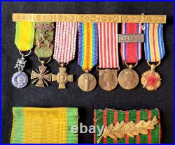 Lot Médailles Croix de Guerre 1914-1916 Blessés Verdun WW1 set French Medals