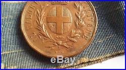 Lot Médailles Italie 1918 AL VALOR MILITARE bronze FG ORIGINAL MEDAL GROUP WWI
