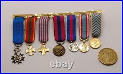Lot Miniatures Médailles Ordres Français Mini Réductions Military Lapel Medals