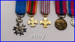 Lot Miniatures Médailles Ordres Français Mini Réductions Military Lapel Medals