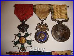 Lot Six Médailles Anciennes Vétéran Second Empire Mexique Baltique French Medal