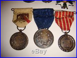 Lot Six Médailles Anciennes Vétéran Second Empire Mexique Baltique French Medal