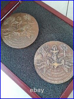 Lot de 2 Médailles de centenaire des troupes africaines 1857 1957