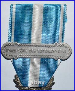 Lot de 3 médailles coloniales/1940-CÔTE DES SOMALIS-1941/AFRIQUE OCCIDENTAL