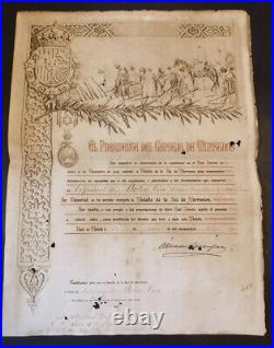 Lot de brevets Maroc, Maroc 1925, La Paz, médaille militaire