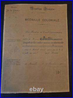 Lot de brevets Maroc, Maroc 1925, La Paz, médaille militaire