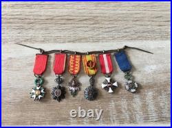 Lot de médailles décorations militaires miniatures anciennes