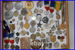 Lot de médailles divers Militaire, publicitaire, religieuses, médailles argent