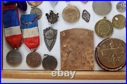 Lot de médailles divers Militaire, publicitaire, religieuses, médailles argent