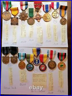 Lot de médailles militaires et civiles Américaines