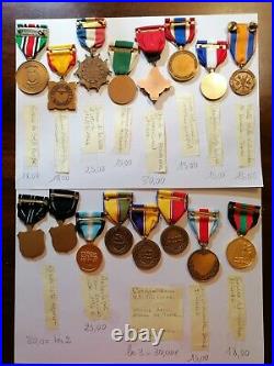 Lot de médailles militaires et civiles Américaines