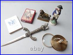 Lot de souvenirs divers Napoléon I empire français statuette loupe dague aiglon