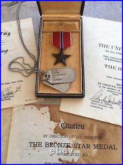 Lot grouping us medals bronze star vietnam certificate document attribué named