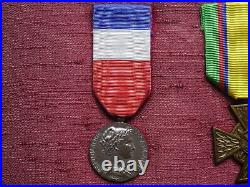 Lot médailles croix combattant Algérie Afrique du Nord mérite Fédéral communale
