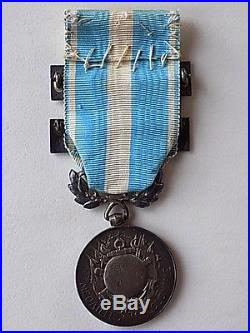 Médaille Coloniale + très rare agrafe Côte d'Ivoire à clapet arrondi + AOF