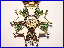 Médaille Officier ordre Légion d'Honneur 1870 luxe Napoléon Verdun 14-18 en or