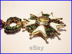 Médaille Officier ordre Légion d'Honneur 1870 luxe Napoléon Verdun 14-18 en or