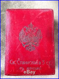 Médaille russe de l'ordre de Saint Stanislas 3ème classe Or et émail