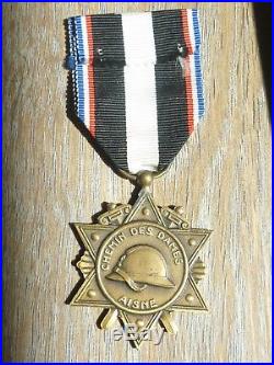 MA% Belle médaille de l'AISNE chemins des dames guerre 1914 1918 french Medal