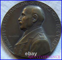 MED30096 MEDAILLE MARECHAL PETAIN CHEF DE L'ETAT 1941 par Pierre TURIN