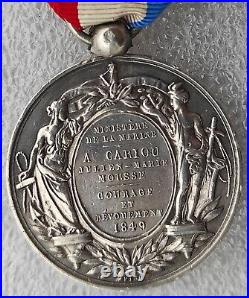 MEDAILLE ACTES DE DEVOUEMENT 1849 MINISTERE DE LA MARINE seconde République