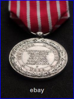 MÉDAILLE CAMPAGNE D'ITALIE 1859 NAPOLÉON III 2nd EMPIRE, REVERS BOMBÉ, SUPERBE