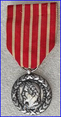 MEDAILLE CAMPAGNE D'ITALIE 1859 NAPOLEON III graveur FALOT Second Empire