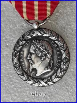 MEDAILLE CAMPAGNE D'ITALIE 1859 NAPOLEON III graveur FALOT Second Empire