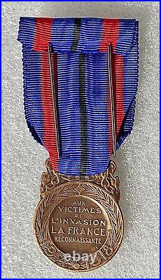 MEDAILLE DES VICTIMES DE L'INVASION guerre 1914 1918