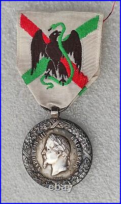 MEDAILLE EXPEDITION DU MEXIQUE campagne Second Empire 1862-1863 NAPOLEON III
