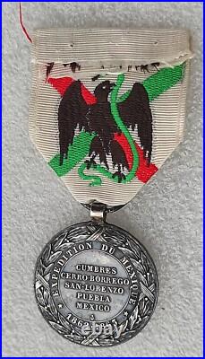 MEDAILLE EXPEDITION DU MEXIQUE campagne Second Empire 1862-1863 NAPOLEON III