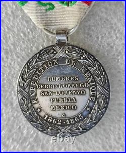 MEDAILLE EXPEDITION DU MEXIQUE campagne Second Empire 1862-1863 NAPOLEON III