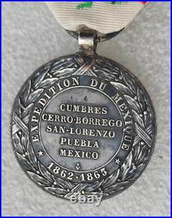 MEDAILLE EXPEDITION DU MEXIQUE campagne Second Empire 1862-1863 NAPOLEON III