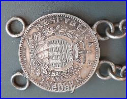 MEDAILLE Italie GARIBALDI 1939 Monnaies SAN MARINO 1898 LIRE Argent bracelet