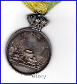 MEDAILLE MEDAL DE RECOMPENSE SUEDE SWEDEN OSCAR II 24,12 Gr Argent SILVER