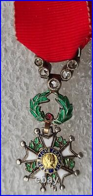 MEDAILLE MINIATURE LUXE OFFICIER ORDRE LEGION D' HONNEUR 4e ou 5e République