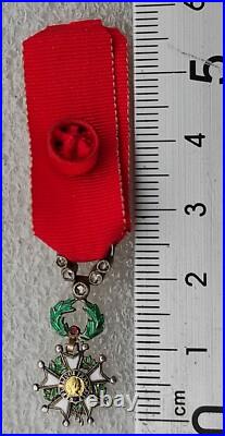 MEDAILLE MINIATURE LUXE OFFICIER ORDRE LEGION D' HONNEUR 4e ou 5e République