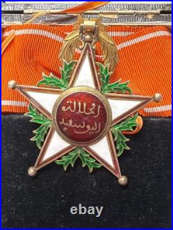 MEDAILLE ORDRE MAROC COMMANDEUR de l'ORDRE du OUISSAM EL ALAOUITE 2° Type A Ber