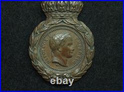 MÉDAILLE SAINTE HÉLÈNE 1821 NAPOLÉON I à SES COMPAGNONS AVEC SA CHAINE EN ARGENT