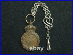 MÉDAILLE SAINTE HÉLÈNE 1821 NAPOLÉON I à SES COMPAGNONS AVEC SA CHAINE EN ARGENT