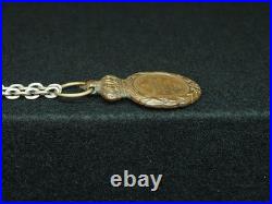 MÉDAILLE SAINTE HÉLÈNE 1821 NAPOLÉON I à SES COMPAGNONS AVEC SA CHAINE EN ARGENT