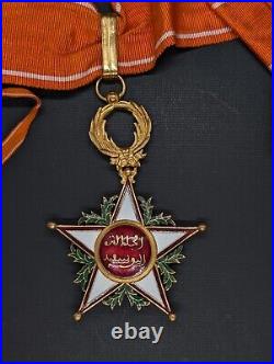 Maroc Médaille Commandeur Cravate Ordre Ouissam Alaouite Fabrication Française