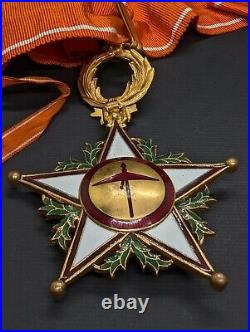 Maroc Médaille Commandeur Cravate Ordre Ouissam Alaouite Fabrication Française