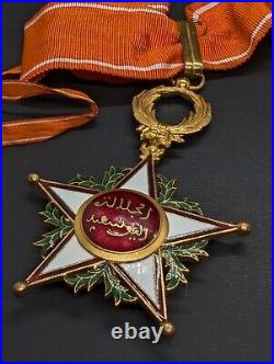 Maroc Médaille Commandeur Cravate Ordre Ouissam Alaouite Fabrication Française