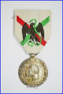 Med 060 Medaille Campagne Du Mexique Napoleon III 1862-1863 Barre