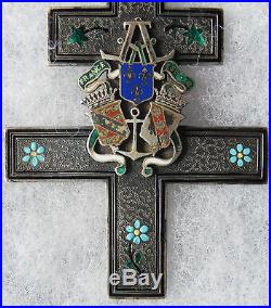 Med 167 Medaille Croix De Lorraine Aux Armes Alsace Lorraine